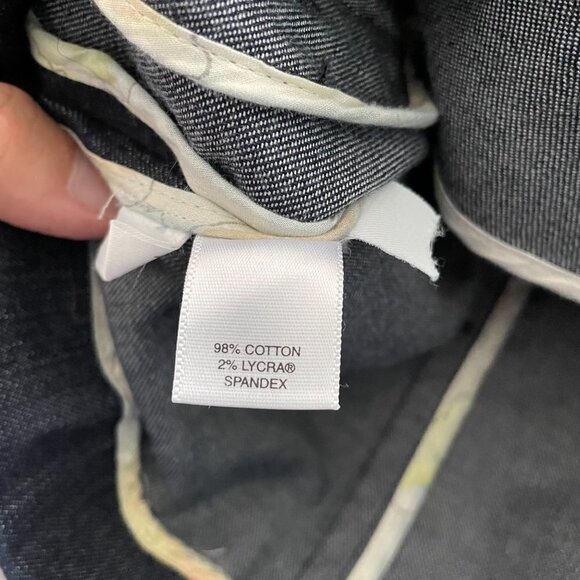 Ann Taylor Blue Button Up Denim Jacket Women’s Size 4 Pockets Peter Pan Collar - Picture 5 of 8